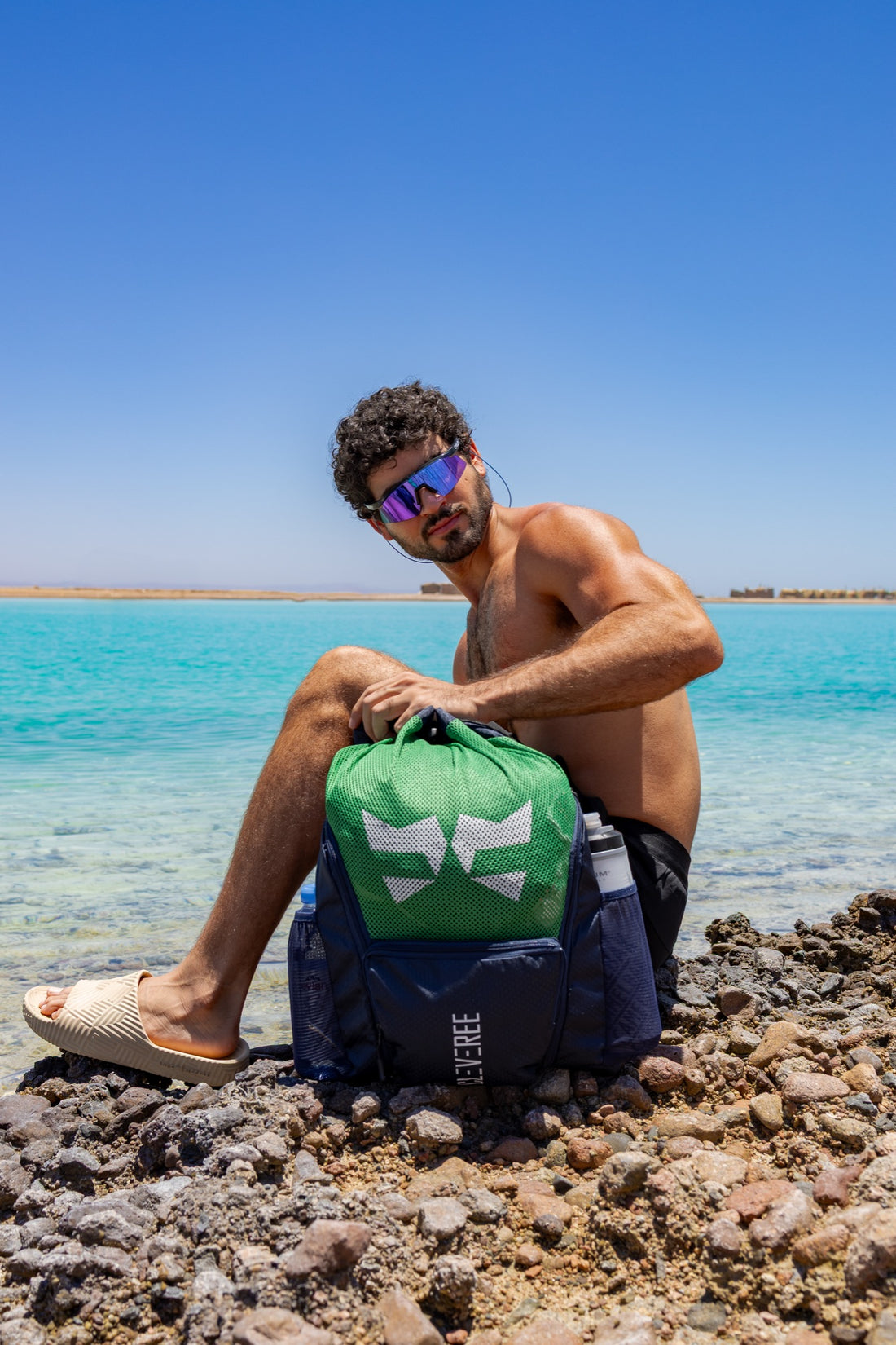 CLEVEREE sports mesh backpack on a day out