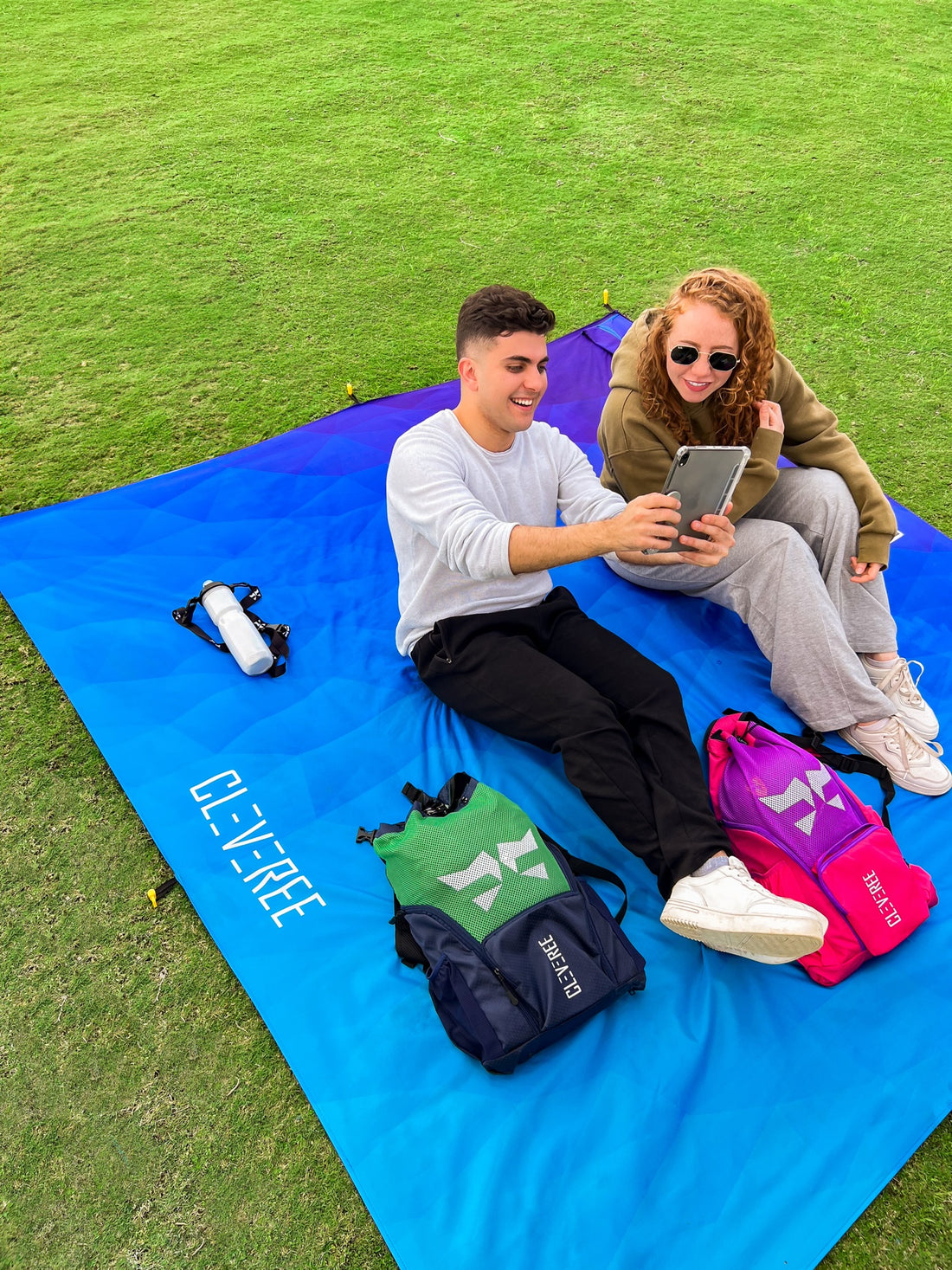 CLEVEREE sports mesh backpack on a day out