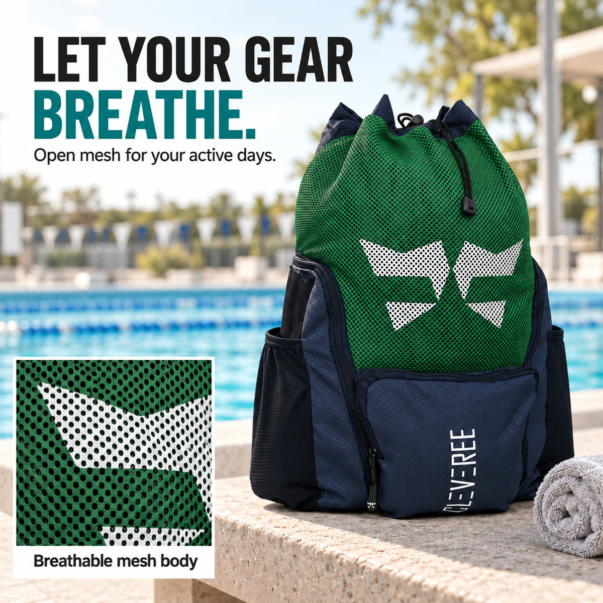 CLEVEREE Green Champ: 03 Breathable Mesh