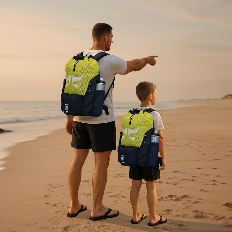 Sports Mesh Backpack - Yellow Sporter 6