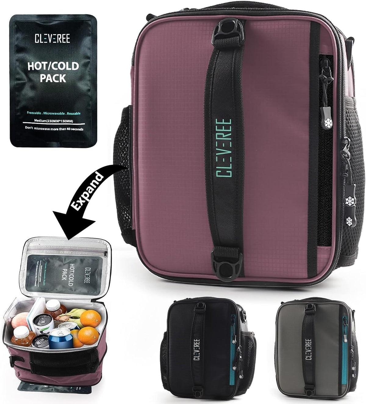 Expandable Cooler Bag - Purple 1