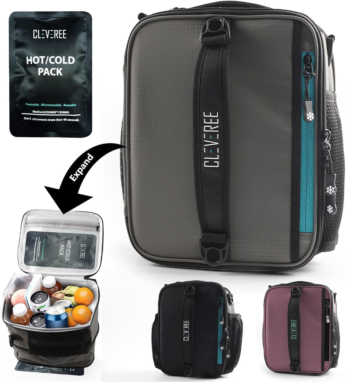 Expandable Cooler Bag - Grey 1