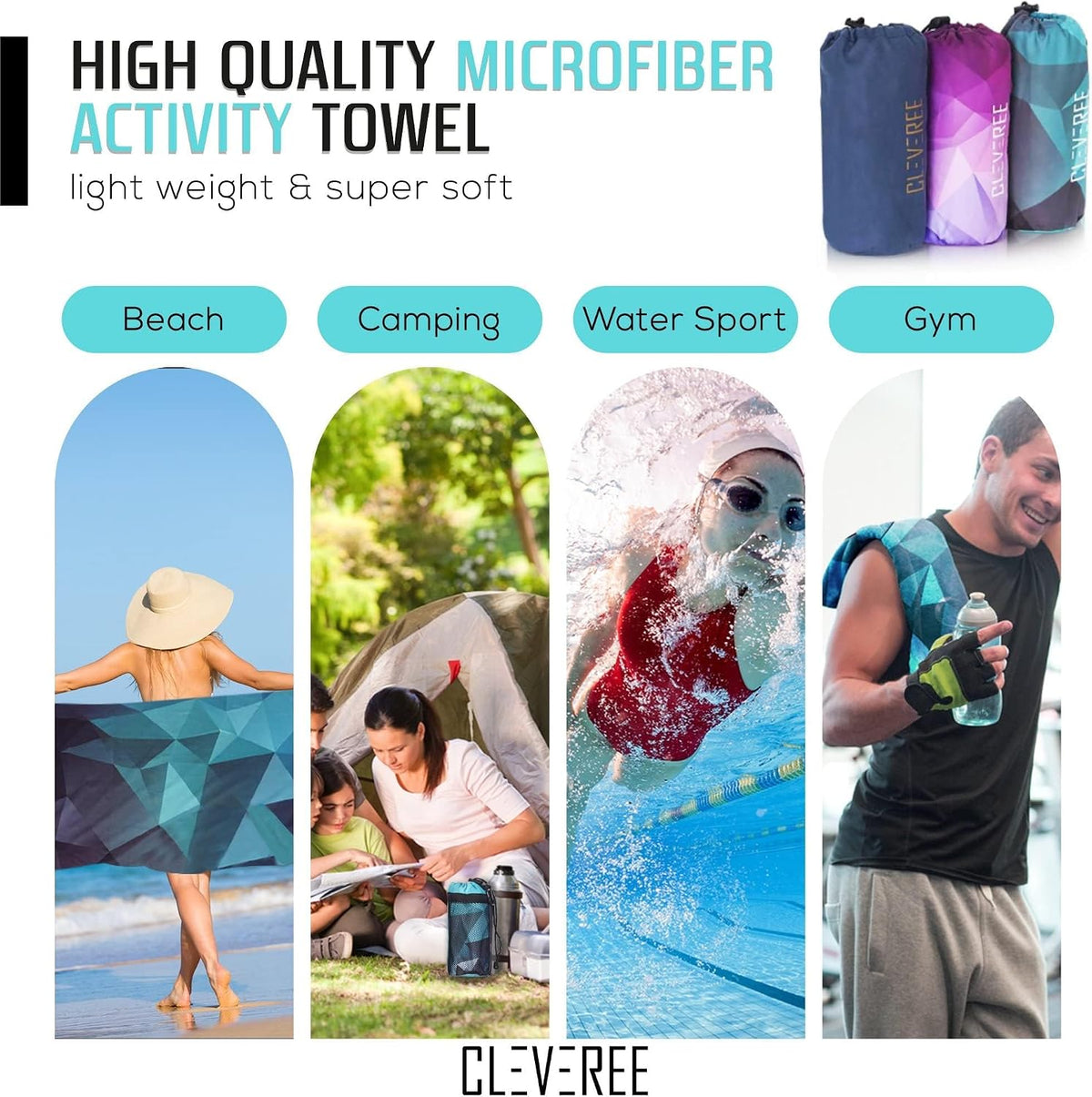 Microfiber Towel - Teal 3