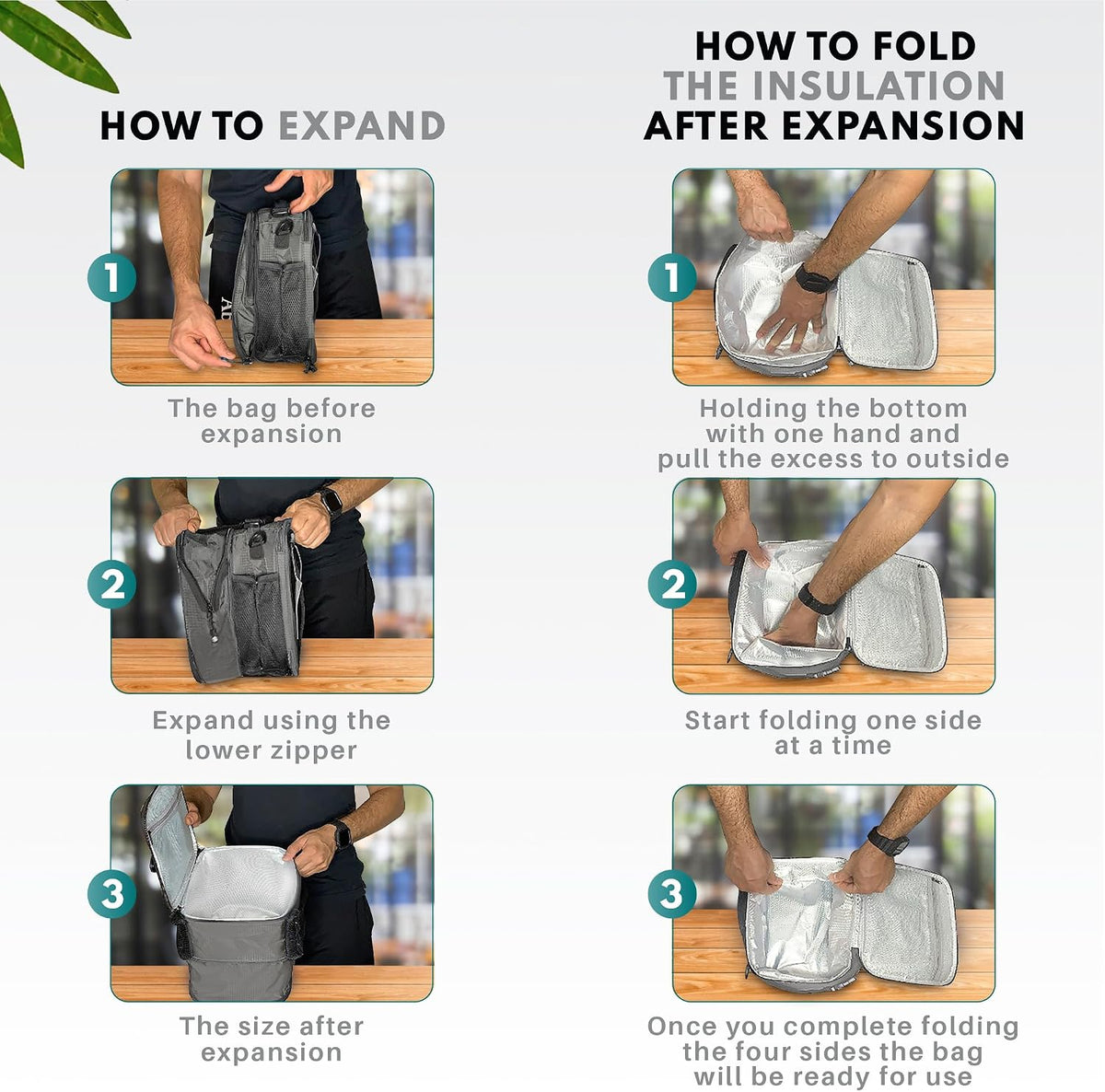 Expandable Cooler Bag - Grey 8
