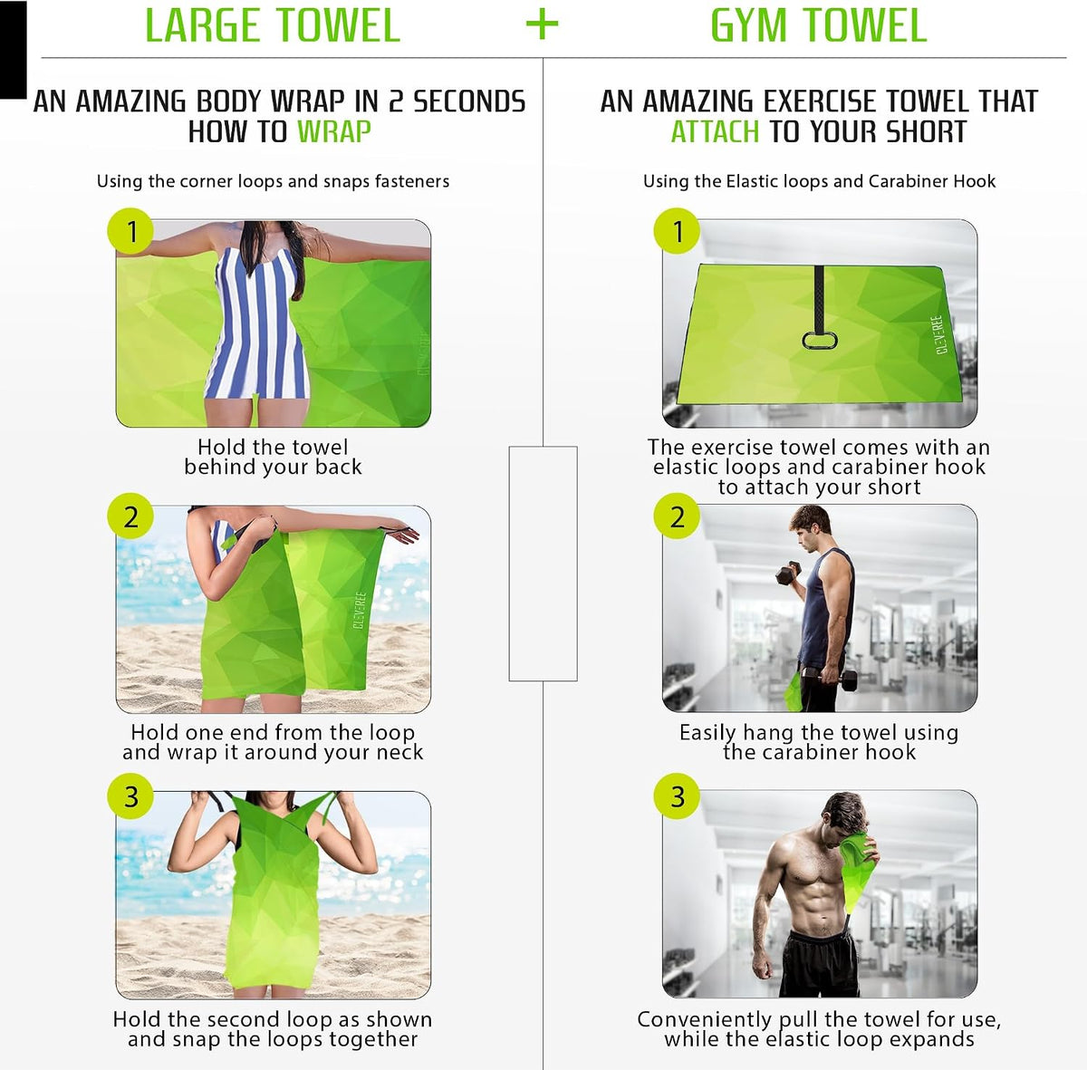 Microfiber Towel - Green Neon 8