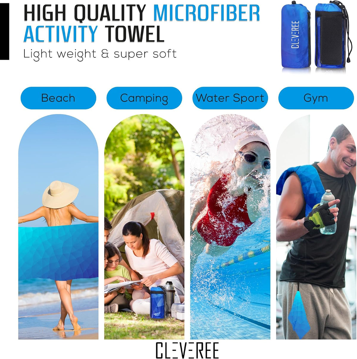Microfiber Towel - Royal Blue 5