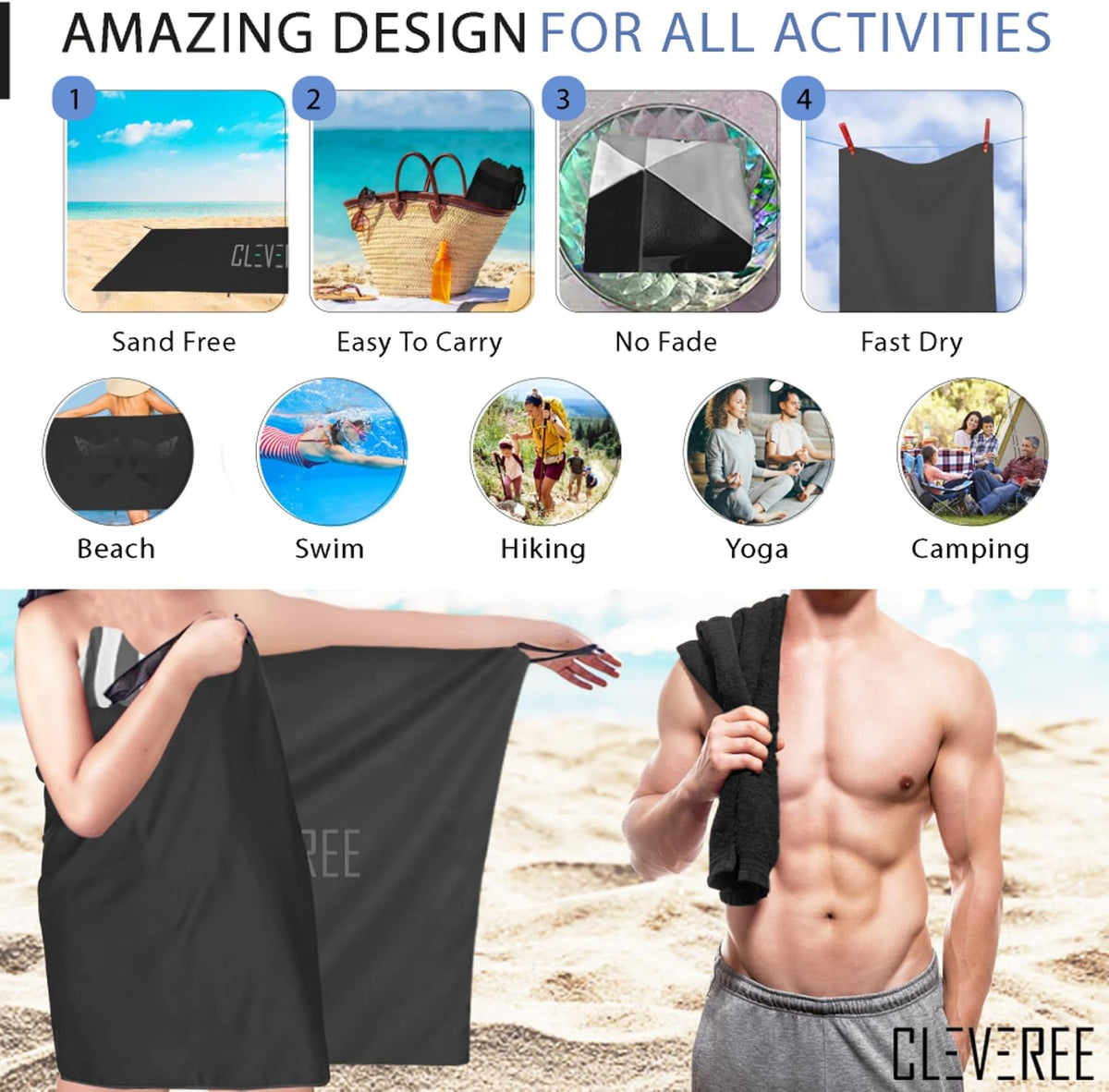 Microfiber Towel - Black 5
