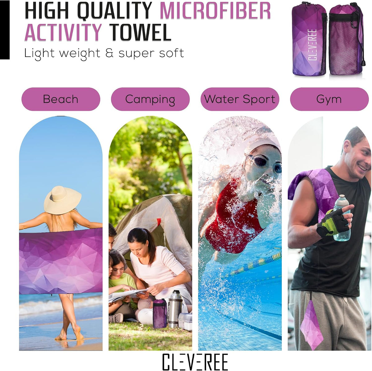 Microfiber Towel - Purple 3