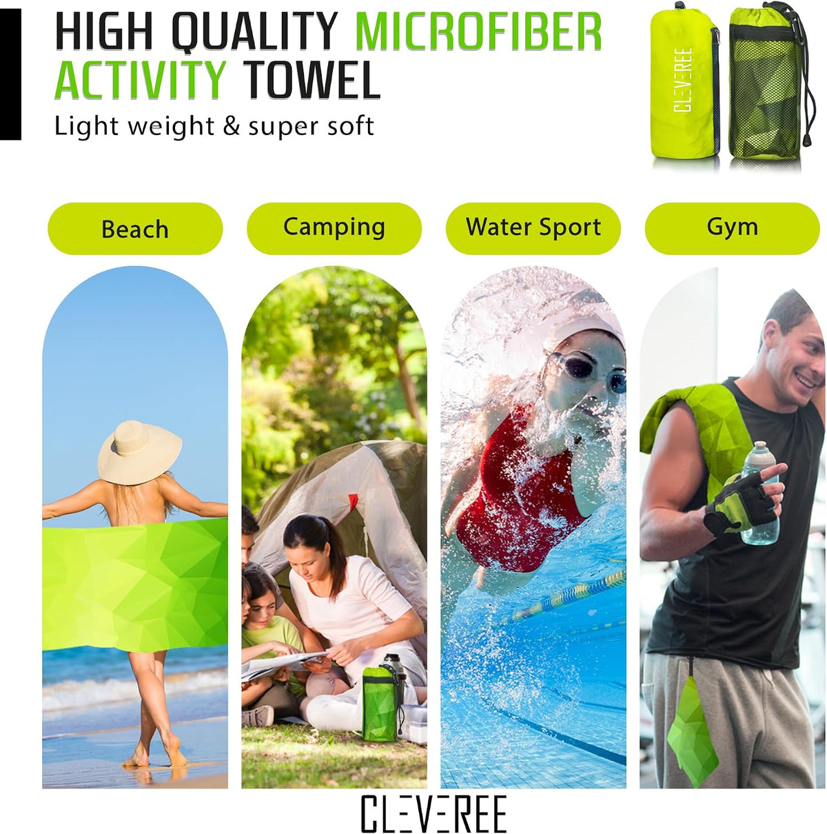 Microfiber Towel - Green Neon 5