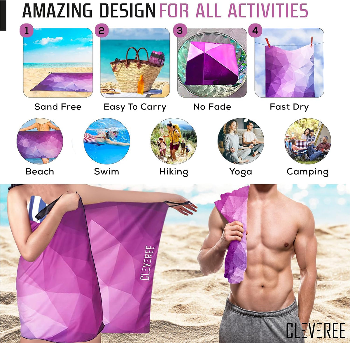 Microfiber Towel - Purple 5