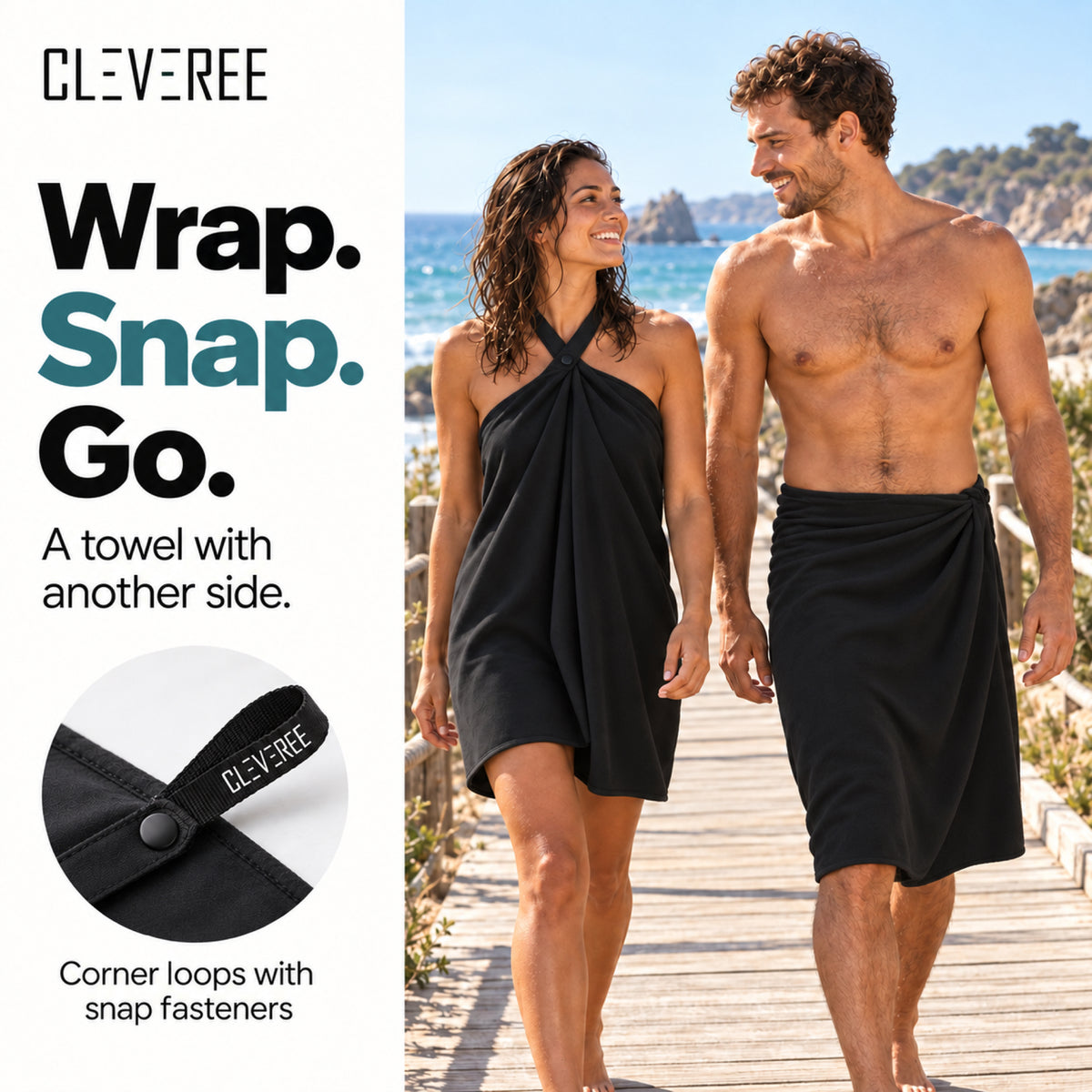 CLEVEREE Black: Corner-loop wrap demonstration 
