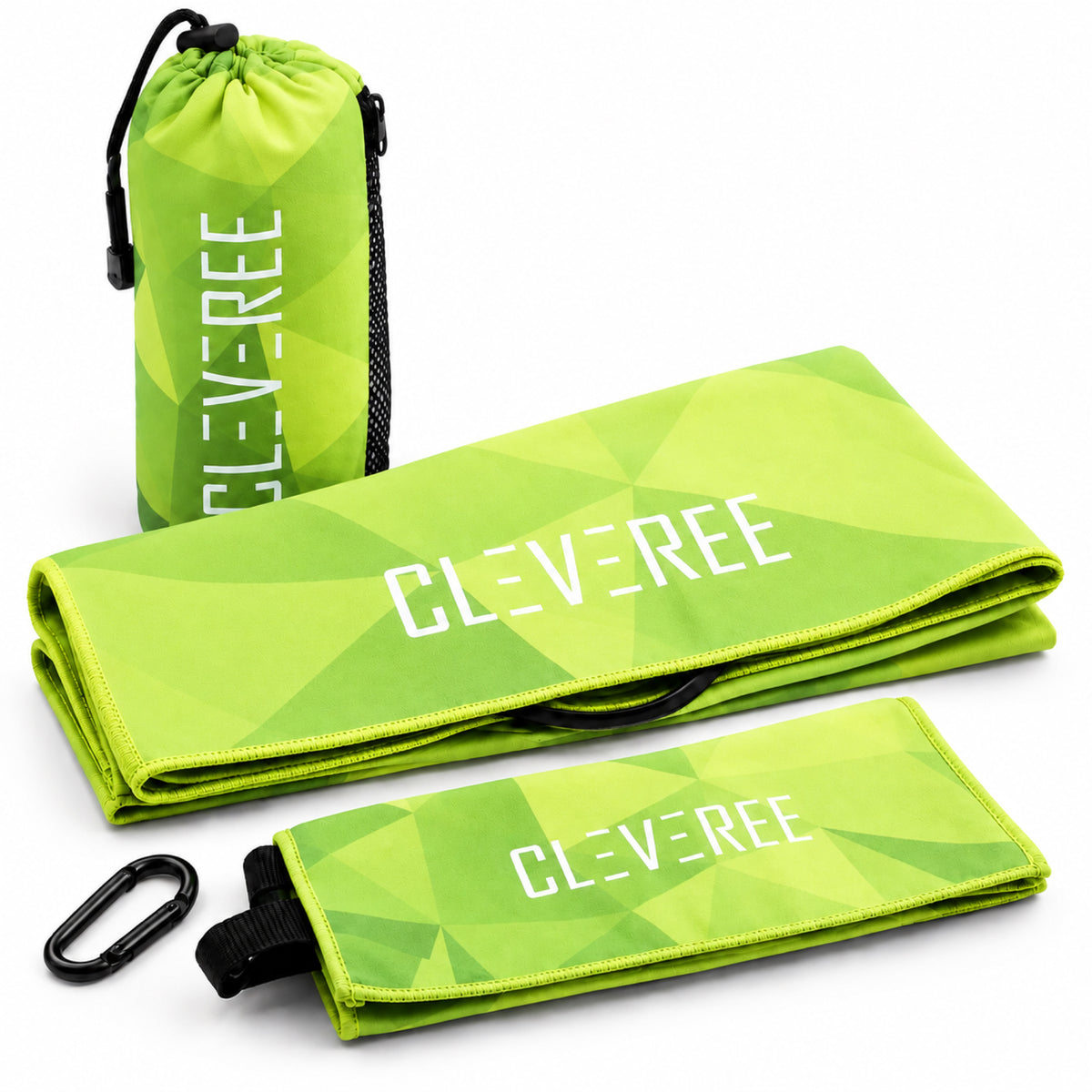 CLEVEREE Green Neon: Complete towel set 