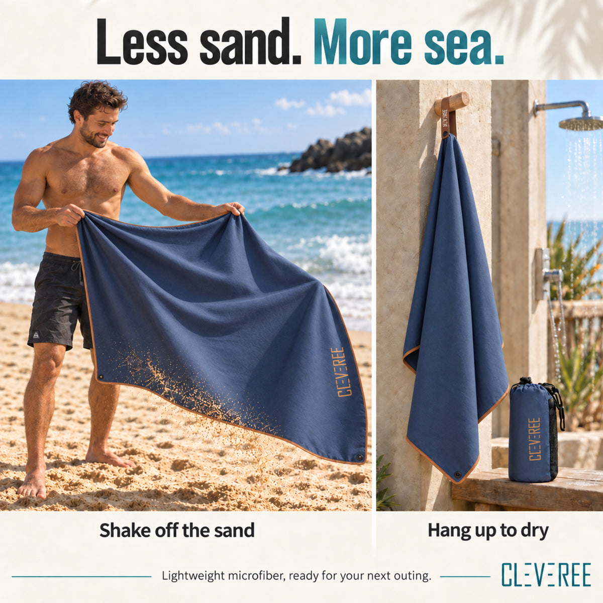 CLEVEREE Navy Blue: 08 Beach Care 