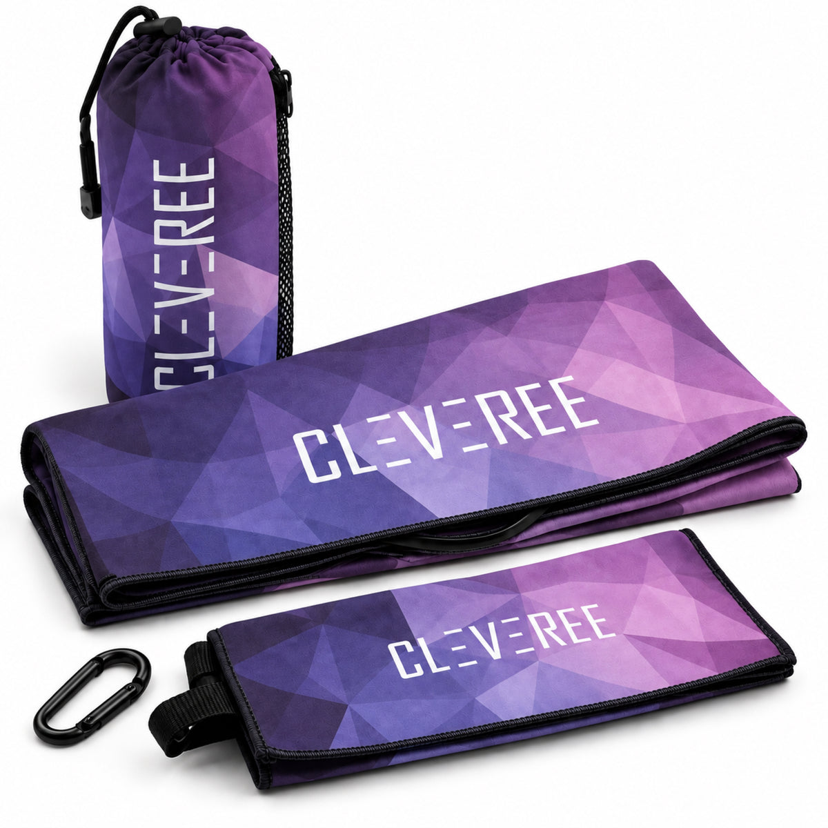 CLEVEREE Purple: Complete towel set 