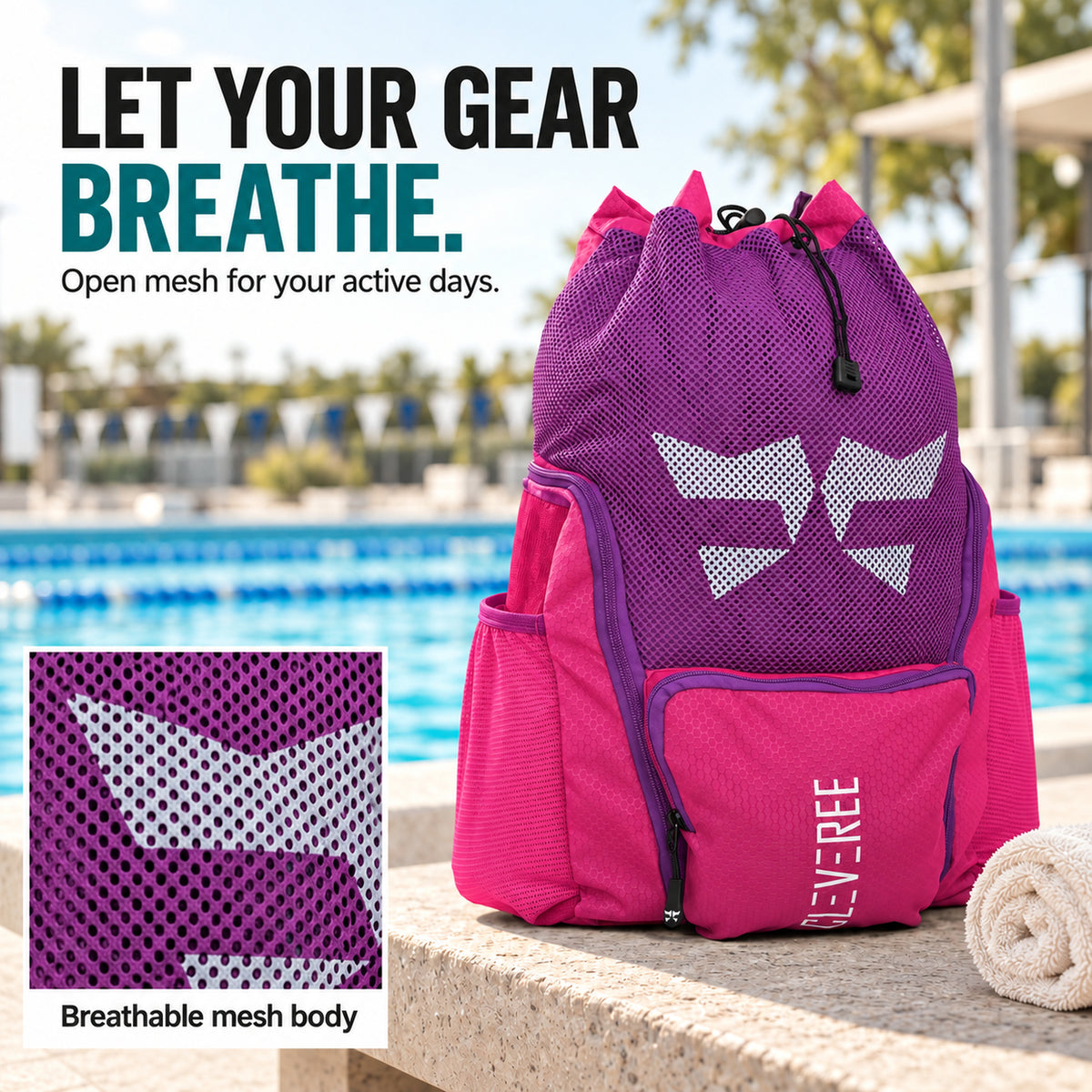 CLEVEREE Pink Attitude: 03 Breathable Mesh 
