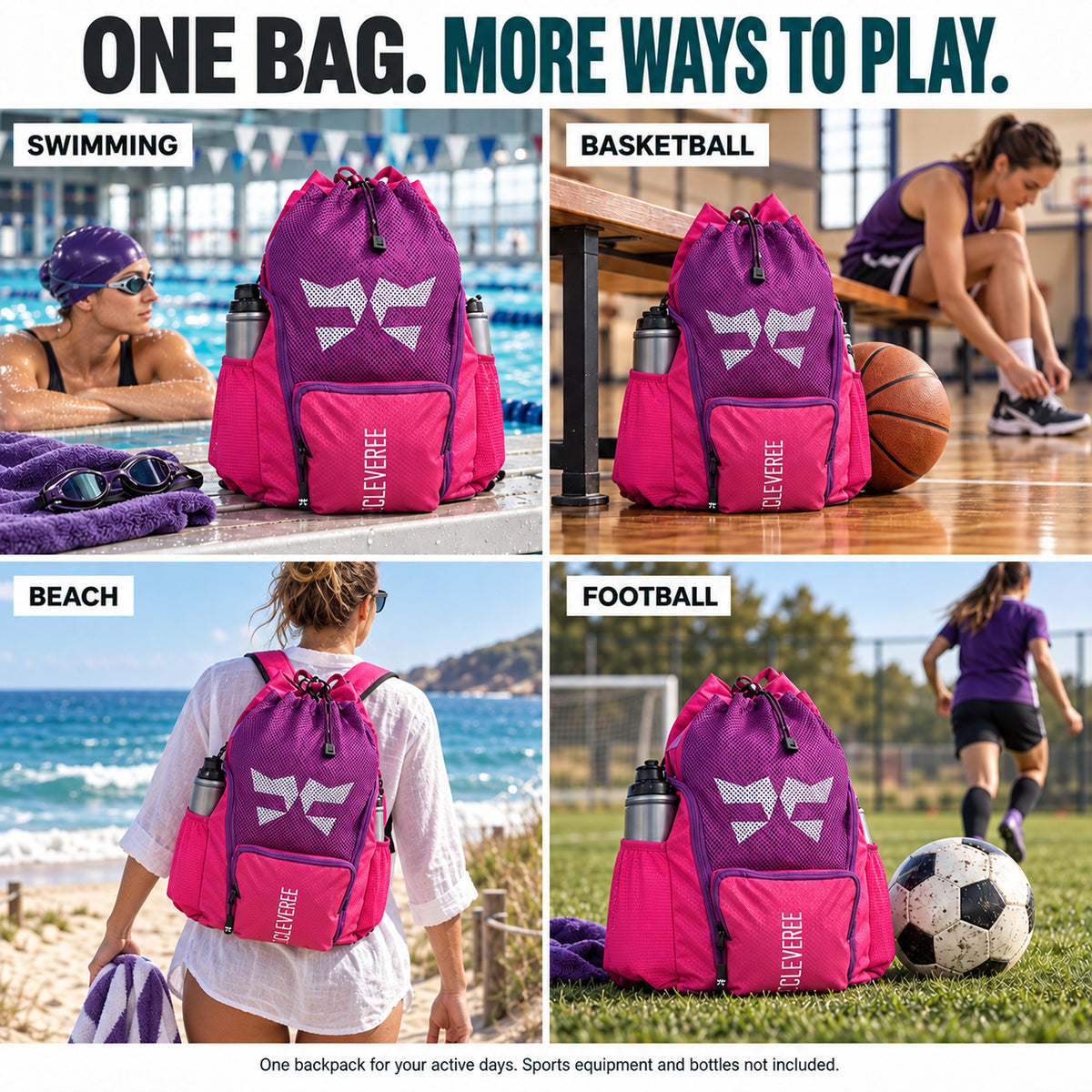 CLEVEREE Pink Attitude: 09 One Bag Four Ways to Play 