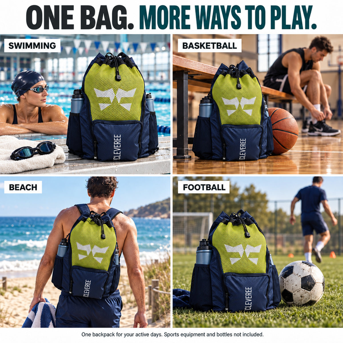 CLEVEREE Yellow Sporter: 09 One Bag Four Ways to Play 