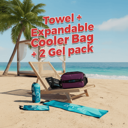 Bundle 2: Microfiber Towel + Cooler Bag + Gel pack