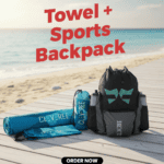 الحزمة 6: منشفة من الألياف الدقيقة + حقيبة ظهر